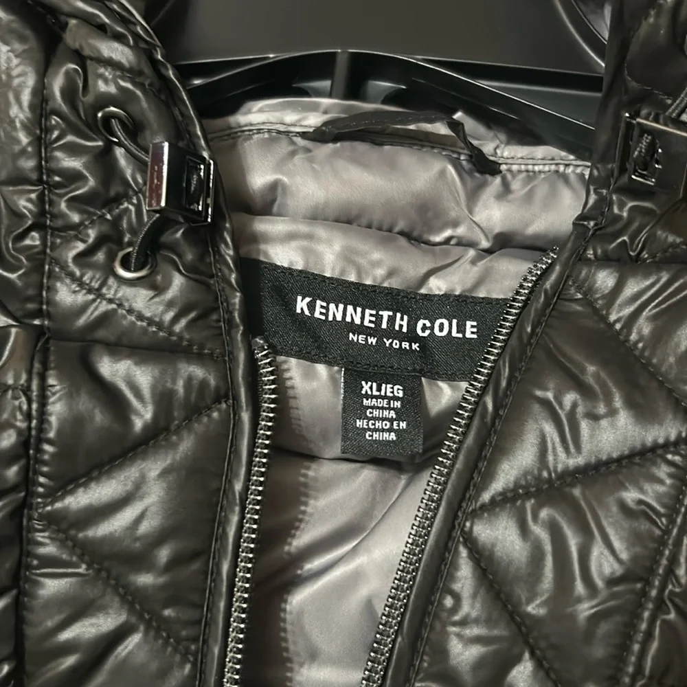 Kenneth Cole New York Full Zip Puffer Jacket with Hood Black Size XL - Picture 6 of 16